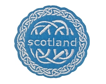 Scottish Embroidery Patch Iron on or Sew on Embroidered Scotland Keltic symbol