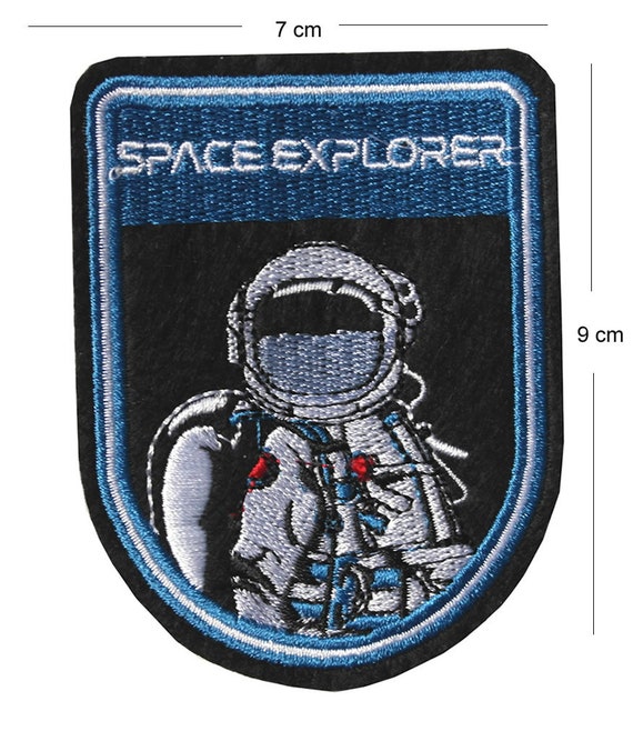 Astronaut Space Explorer Iron / Coser en bordado parche insignia bordado  espacio paseo EVA Motivo transferencia