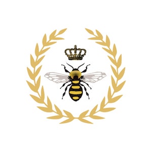 Queen Bee TEMPORARY TATTOO Waterproof Lasts 1 week Body Face art Royal leader Crown