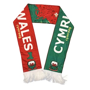 Wales National Team Supporter Scarf Football Soccer World Cup Football Scarf for Sporting Events Fans