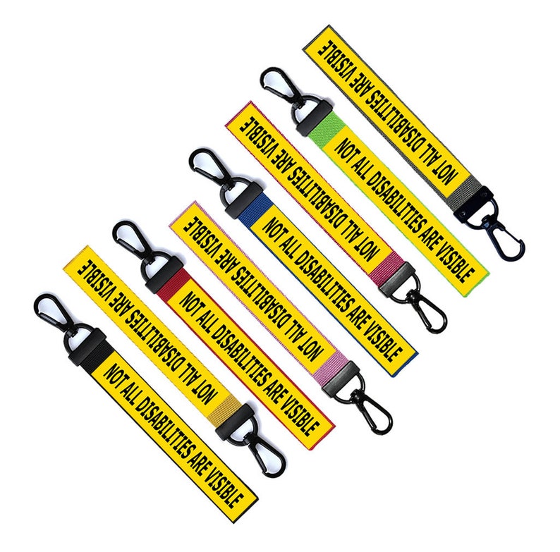 Not All Disabilities Are Visible Key Chain Keyring Luggage Tag Zipper ...