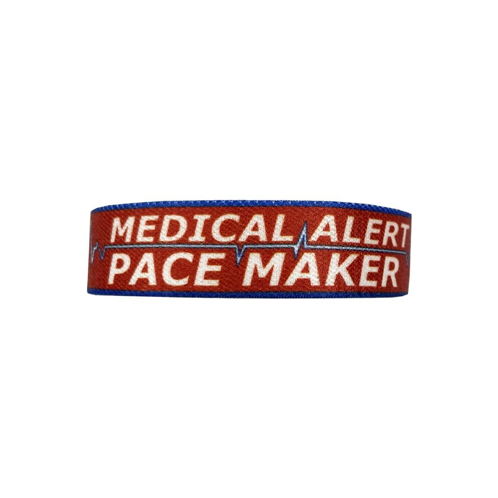 Set of Medical Alert Pacemaker Elastic Wrist Band Wristband / Key Tag ...