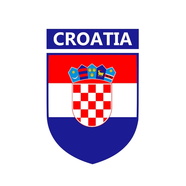 Croatia Team Crest SVG png dxf eps file format Instant Download the Croatian Flag