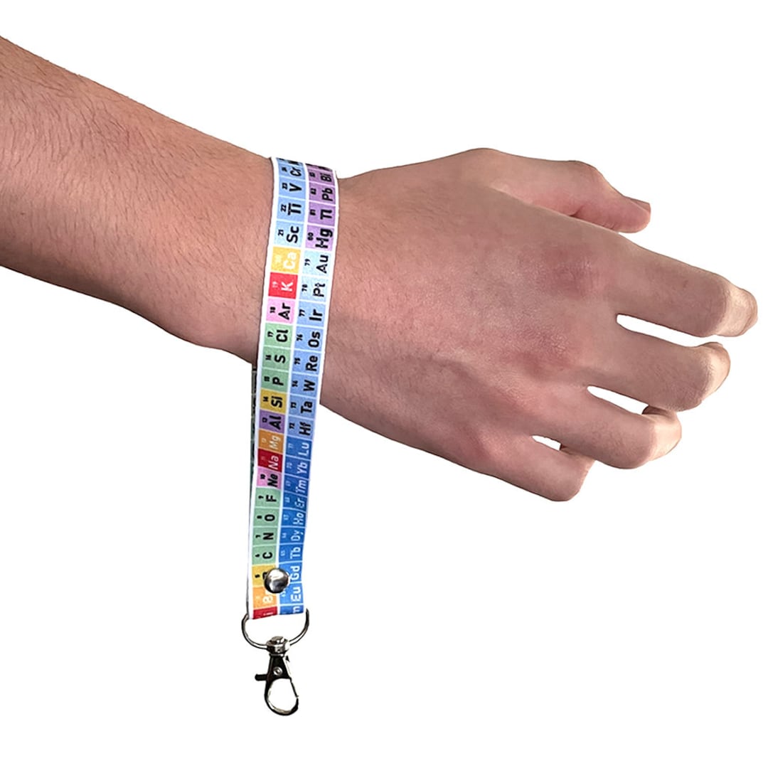 Table Keychain Periodic Table Key Chain Keyring Luggage Tag Zipper Pull Bag Science ...