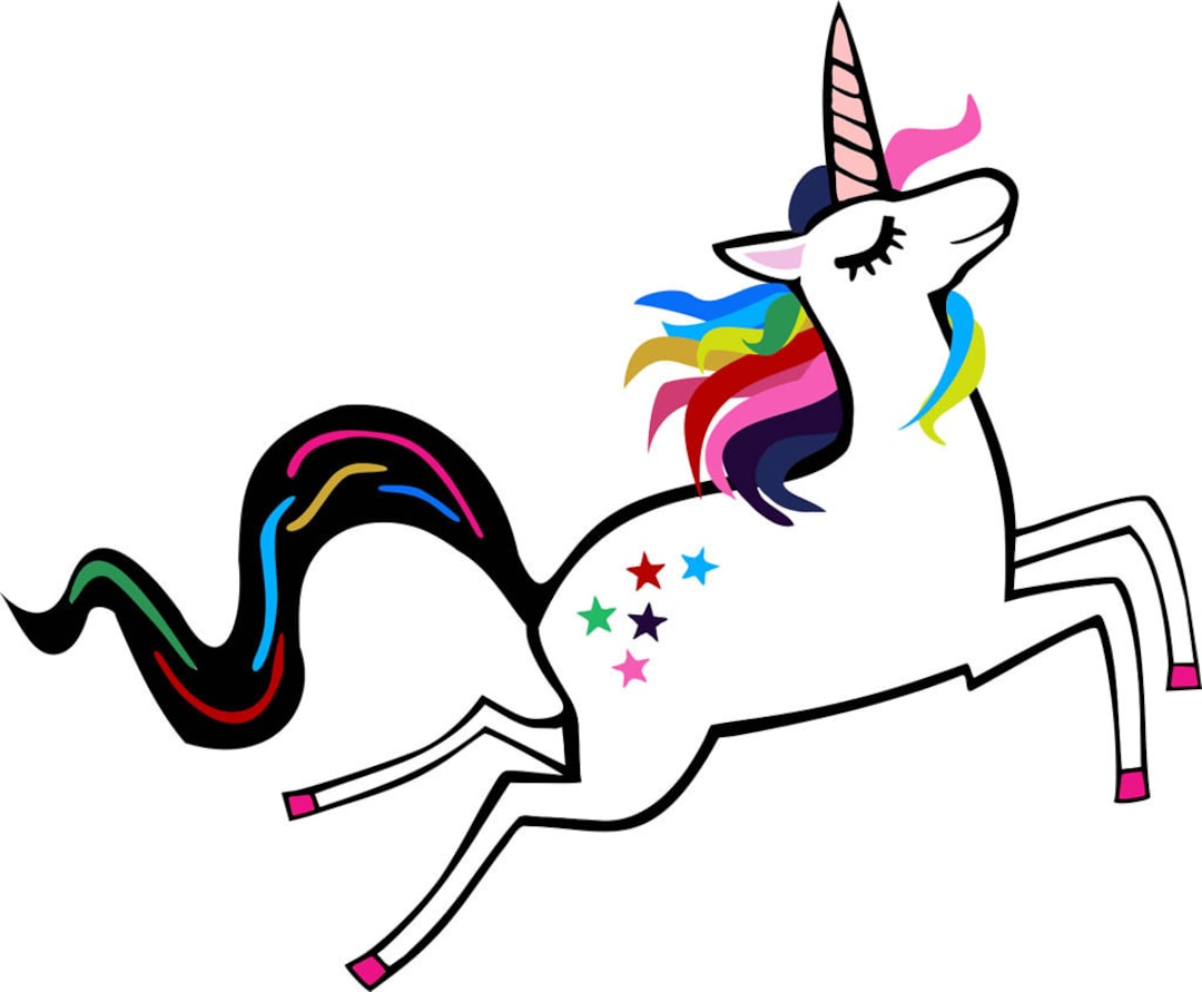 Set of 2 Unicorn DIY Iron on Screen Print Transfer for Fabrics Machine ...