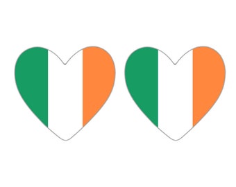 Set of 2 X Irish Flag Temporary Tattoo Waterproof Lasts 1 week Flag for country support six nations,rugby, football,cricket ireland