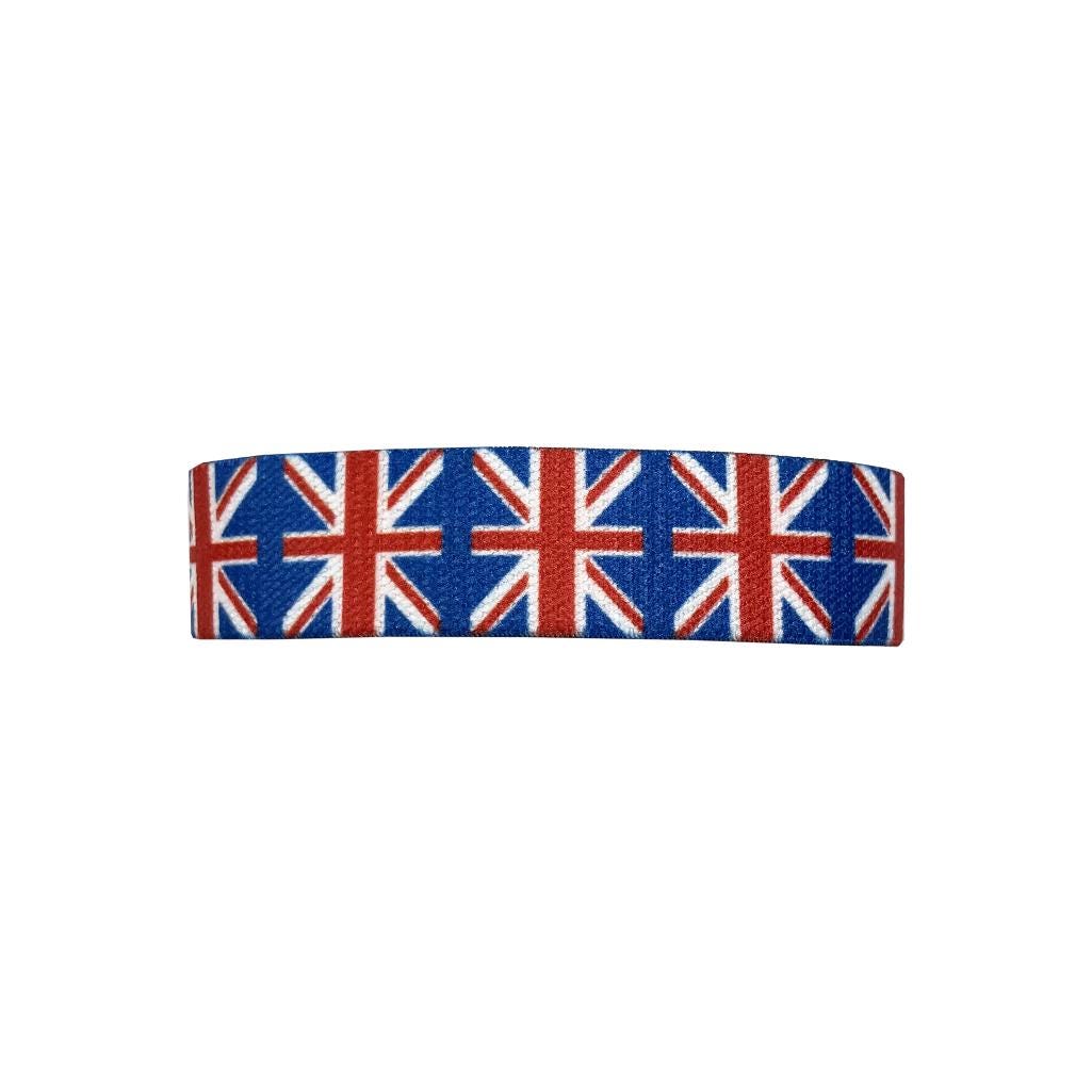 3D Doming Autocollan drapea à damiers Union Jack Bleu-Rouge