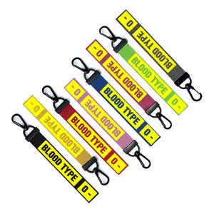 Blood Type Chain Keyring Luggage Tag Zipper Pull Bag Key Ring