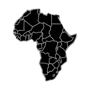 Mapa de África transfer termoadhesivo para telas Mapa de países africanos