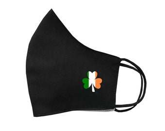 Irish Flag Shamrock Face Mask Protective Covering Washable Reusable Ireland flag