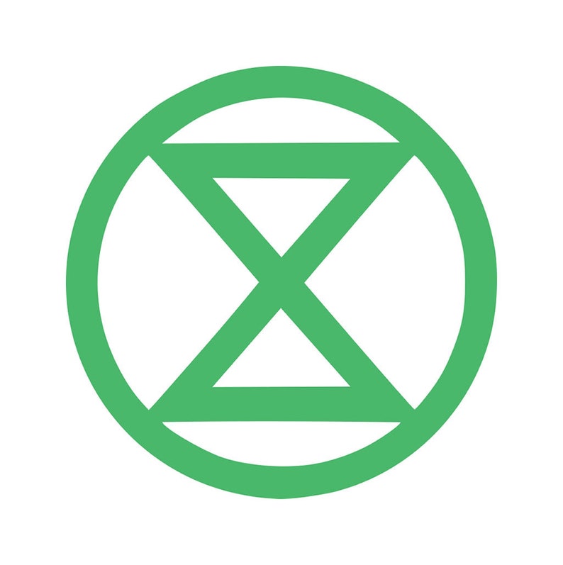 Set of 2 Extinction Rebellion Logo Iron on Screen Print | Etsy