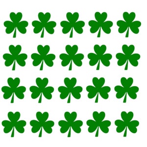 Set of 5 x Irish Shamrock Temporary Tattoo Waterproof Ireland leaf