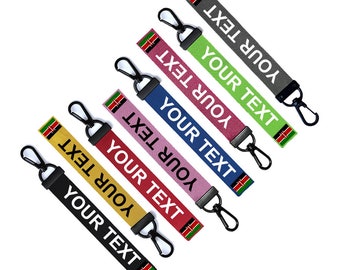 Personalised Kenya Flag Key Chain Keyring Luggage Tag Zipper Pull Bag Ring Key Ring Kenyan Africa