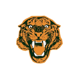 Tiger Iron on Screen Print Transfers for Fabrics Tiger head