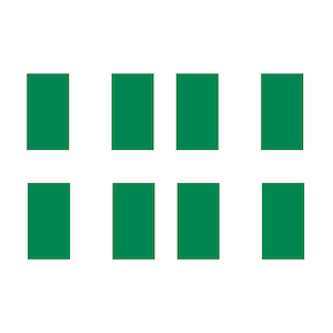 Set von 4 Nigeria Flagge Eisen auf Siebdruck Transfers für Fabrics Nigerian