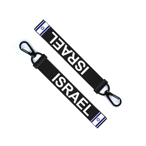 Israel Flag Key Chain Keyring Luggage Tag Zipper Pull Bag Israeli Key Ring