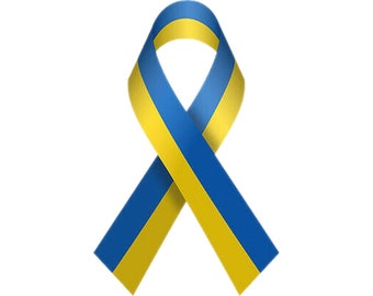 UKRAINE Flag ribbon Iron on DIY Screen Print Transfer patch for fabric Resistance