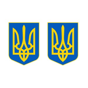 Set of 2 Ukraine Crest Temporary Tattoo Waterproof Lasts 1 week Ukrainian Flag coat of arms