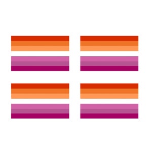 Juego de 4 tatuajes temporales con la bandera LGBT SUNSET, resistente al agua, con la bandera del orgullo gay