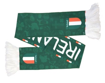 Supportersjaal van het Ierse nationale elftal Voetbal Wereldbeker voetbalsjaal voor fans van sportevenementen Ierland