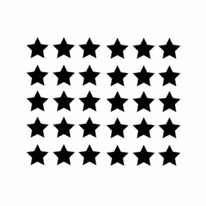 Set of 10 Stars Temporary Tattoo Waterproof black Star
