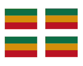 4 X Rasta Africa Flag Temporary Tattoo Lasts 1 week African continent Flag