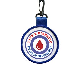 Medical Alert Type 1 Diabetische Bagagelabel Trektas Sleutelhanger Sleutelhanger Diabetes