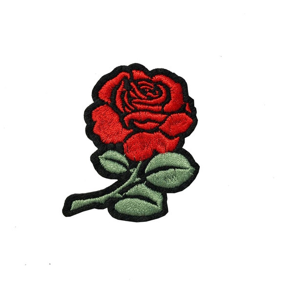 Angleterre Rose Broderie Patch Fer ou Coudre sur Motif Brodé Transfert Anglais Rose applique