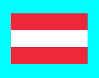 2 x Drapeau de l'Autriche sérigraphié par transfert pour tissus lavable en machine Patch drapeau autrichien