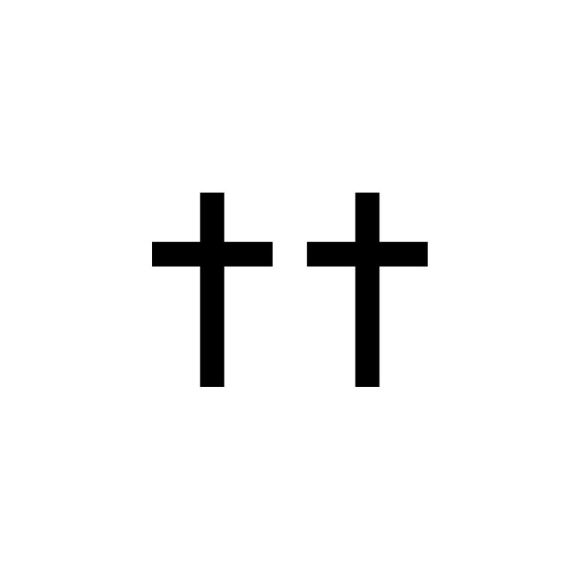 2X Christian Cross Temporary Tattoo Body Face Art Religious Symbol ...