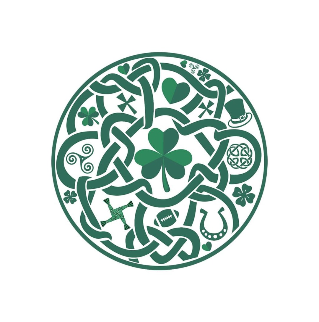 IRELAND Symbol Iron on Transfer Patch for Fabrics Irish Shamrock Celtic ...