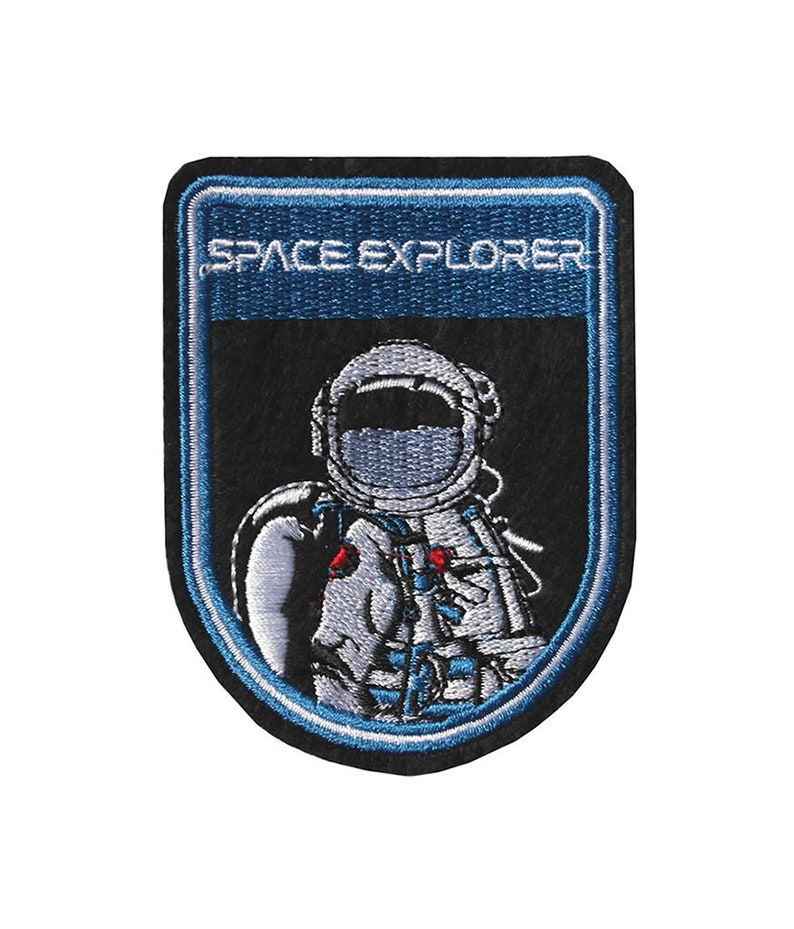 Astronaut Space Explorer Iron / Sew On Embroidered Patch Badge Embroidery Space walk EVA Motif transfer image 1