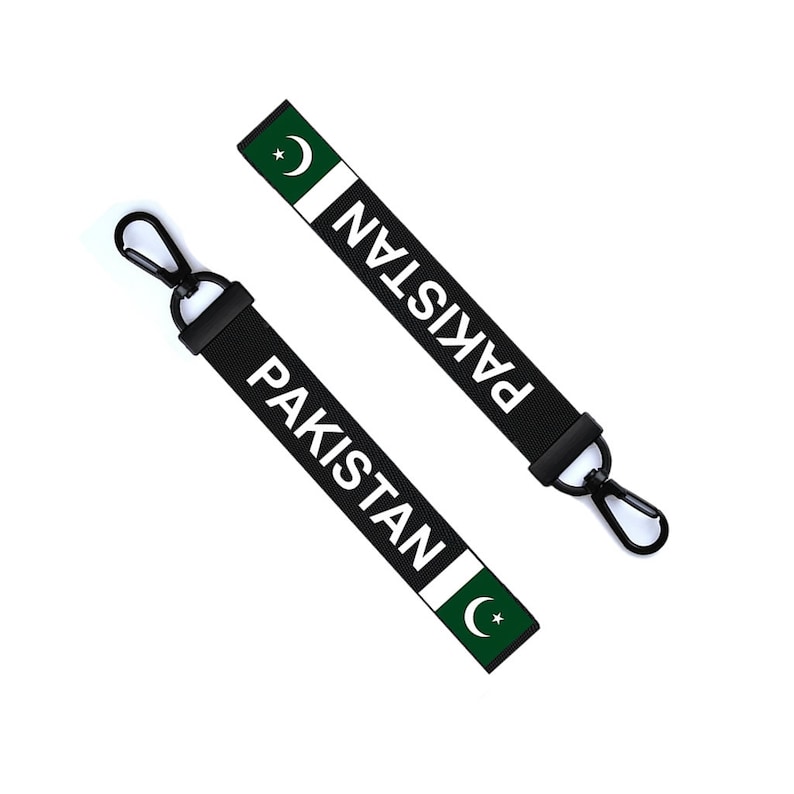 Pakistan Flag Key Chain Keyring Luggage Tag Zipper Pull Bag Pakistani ...