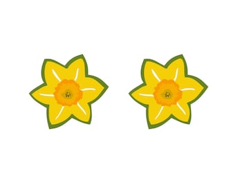 2 x jonquille tatouage temporaire Pays de Galles / fleur nationale du Pays de Galles