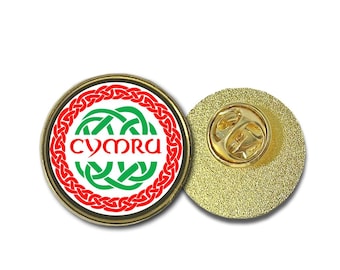 Emblema de metal Cymru, alfinetes, emblema do País de Gales, nó celta, alfinete galês, presente