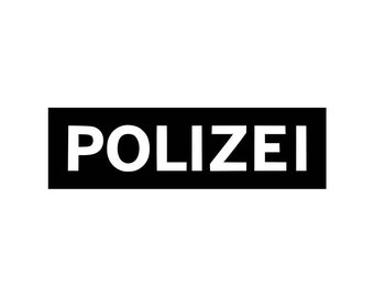 Juego de 2 x plancha en Polizei Transferencias de serigrafía para telas Parche policial lavable a máquina