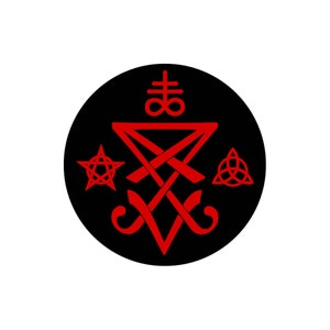 Sigil of Lucifer Iron on Screen Print Transfers for Fabrics Machine Washable demon Satanic witchcraft