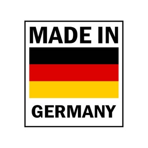 Set of 2 X Made in Germany Iron on Screen Print Transfers for Fabrics Machine Washable German Flag patch