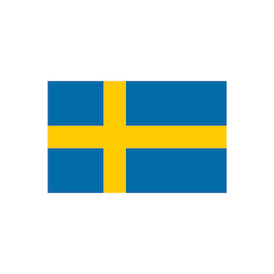 Set of 2 Sweden Flag Iron on Screen Print Transfers for Fabrics Machine Washable Swedish Flag patch