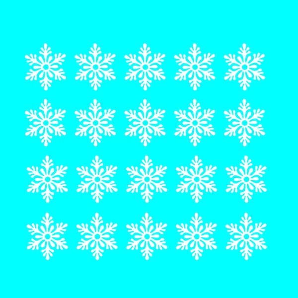 Ensemble de 10 flocons de neige Flag Iron on Screen Print Transfers for Fabrics Machine Patch en cristal de glace lavable