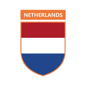 Netherlands Team Crest SVG png dxf eps file format Instant Download the Netherlands Flag
