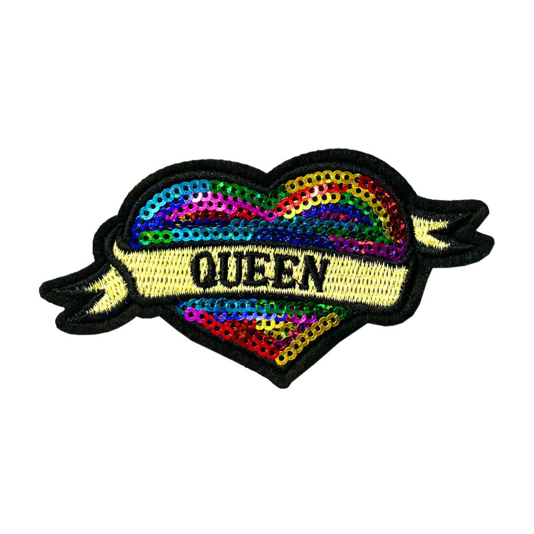 Queen Sequin Iron-on / Sew on Patch Decorative Patches, Glitter the ...