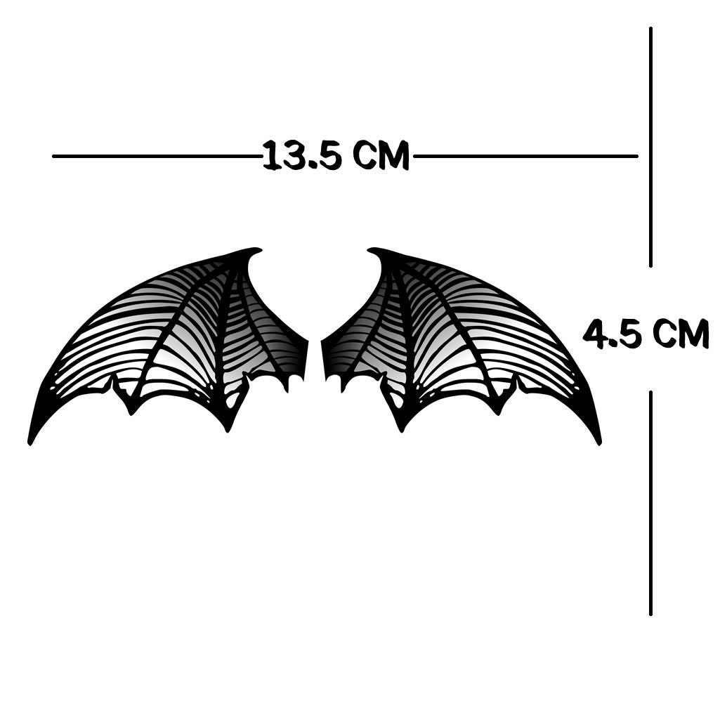 Tatuaggio Pipistrelli Volanti - Tatuaggio Di Halloween / Tatuaggio - Foto 4