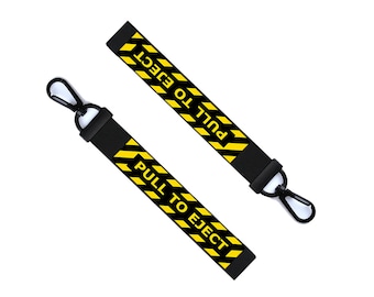 Pull to Eject Key Chain Keyring Luggage Tag Zipper Pull Bag Key Ring