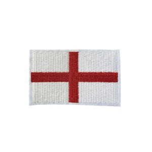 England Flag Embroidery Patch Iron on or Sew on Embroidered Motif Transfer English Flag Saint George&#39;s Cross