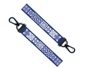Portugal Tile Key Chain Keyring Luggage Tag Zipper Pull Bag Portuguese Tiles Key Ring