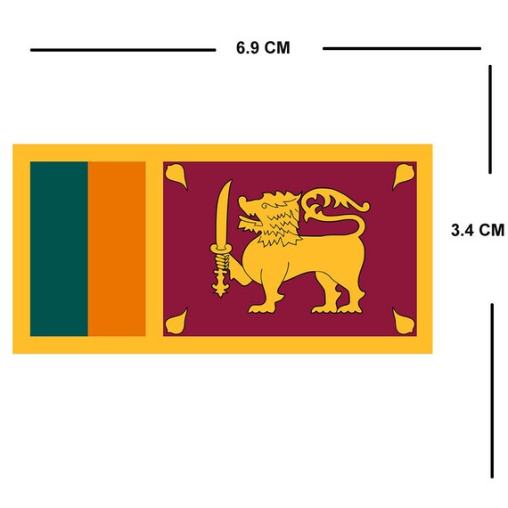 U24 Aufnäher „Sri Lanka“ – Bestickt, Ca. 8x5 Cm – Zum Aufnähen Oder Aufbügeln Auf Jacken & Rucksäcke