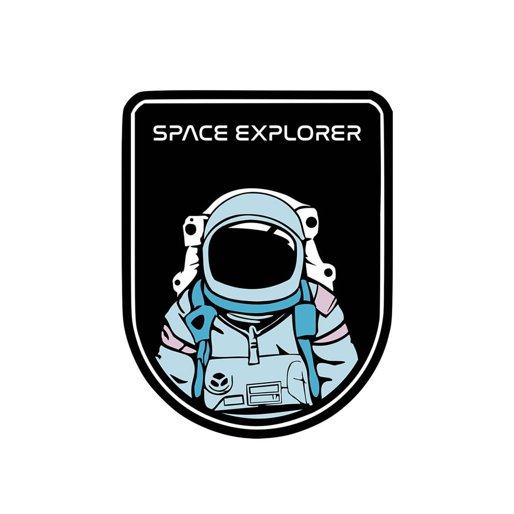 Space figuur patches om op te naaien of strijken, 5st Space figuur patches om op te naaien of strijken, 5st