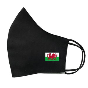 Welsh Flag Face Mask Protective Covering Washable Reusable Breathable Cover Wales Dragon