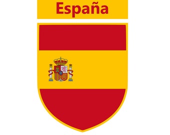 Écusson de l'équipe d'Espagne SVG png dxf format de fichier eps Téléchargement instantané du drapeau espagnol